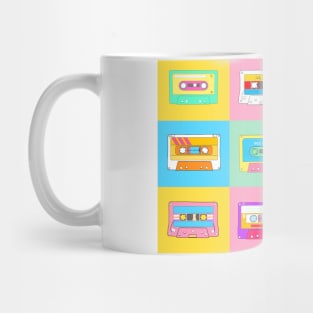 Retro Cassette Tapes in Rainbow Colors Mug